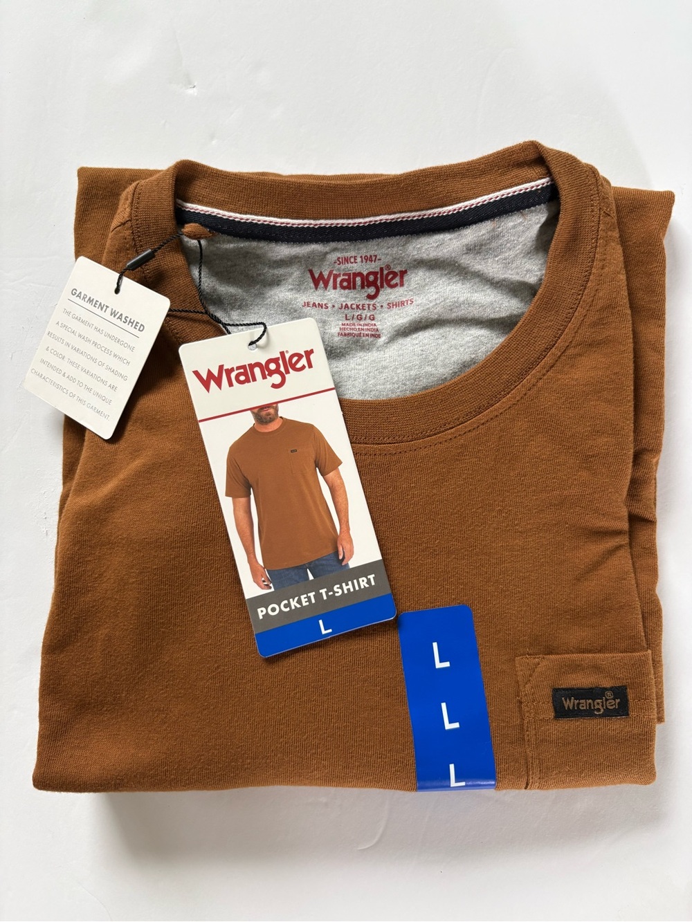 Wrangler Short-Sleeve Pocket T-Shirt - Brown